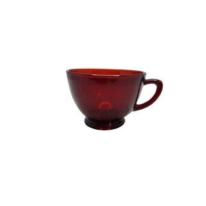 vintage anchor hocking baltic royal ruby red 6oz tea cup